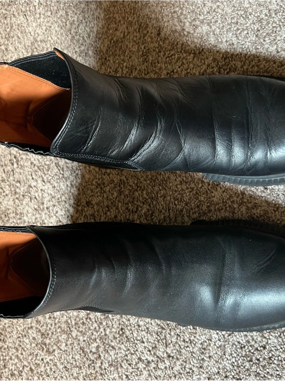 Coach Black Leather Chelsea Ankle Boots